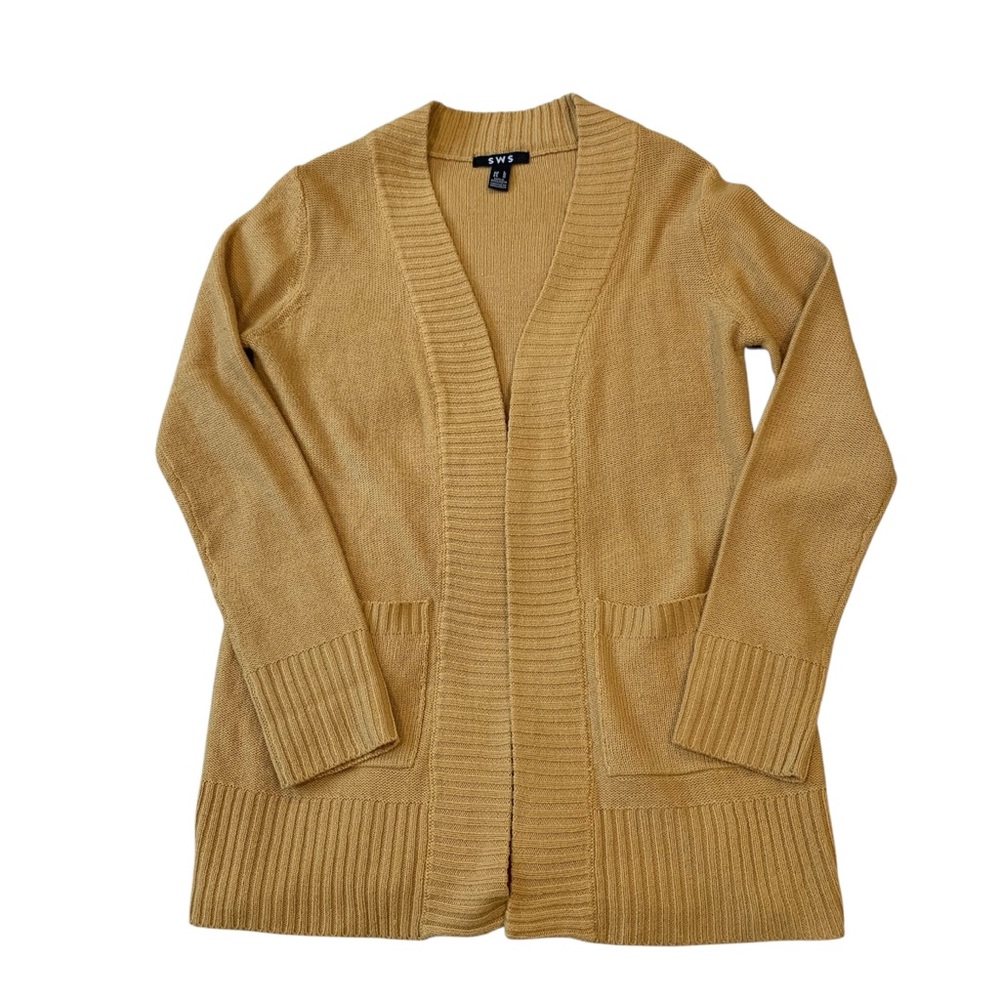 SWS | Women's Mustard Yellow Cardigan Sweater Size Large